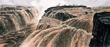 绘画 标题为“刘万林中国山水画31” 由半影老人, 原创艺术品