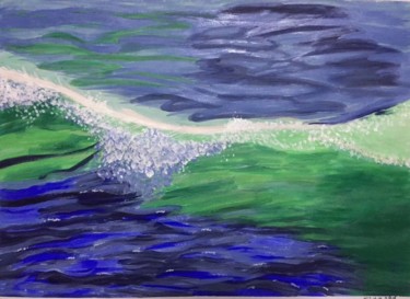 绘画 标题为“Crystal Sea” 由Xueqi Bao 包雪琪, 原创艺术品, 颜料