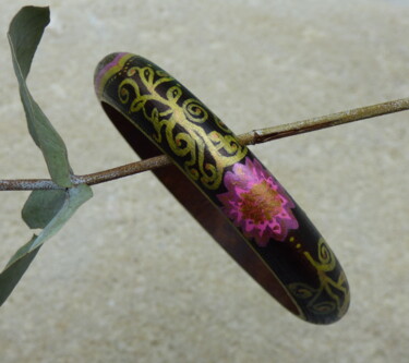 Design mit dem Titel "Bracelet indi rose…" von Baomacréation, Original-Kunstwerk, Acryl