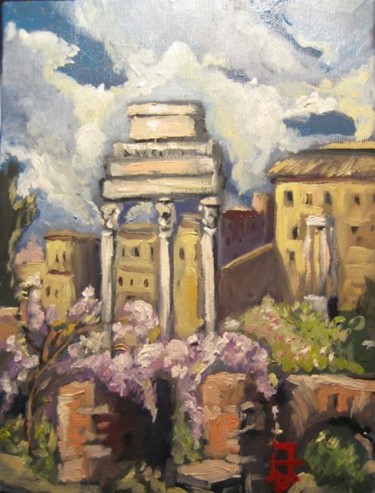 Pittura intitolato "Primavera ai fori i…" da Andrea Palermo, Opera d'arte originale, Olio