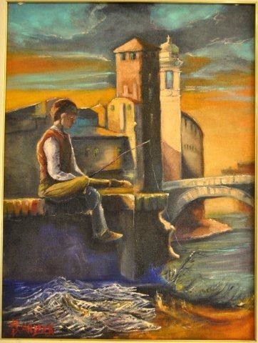 Painting titled "Il pescatori di ric…" by Andrea Palermo, Original Artwork