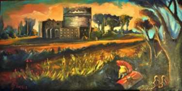 Pittura intitolato "L'alba lungo la via…" da Andrea Palermo, Opera d'arte originale