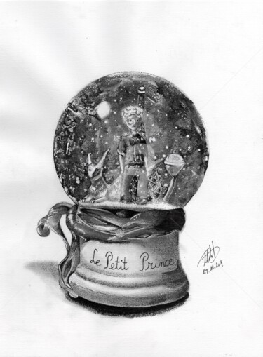 Drawing titled "Pincely snowball" by Baptiste Molard (ArtBat), Original Artwork, Pencil