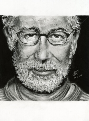 Dessin intitulée "Steven Spielberg" par Baptiste Molard (ArtBat), Œuvre d'art originale, Crayon