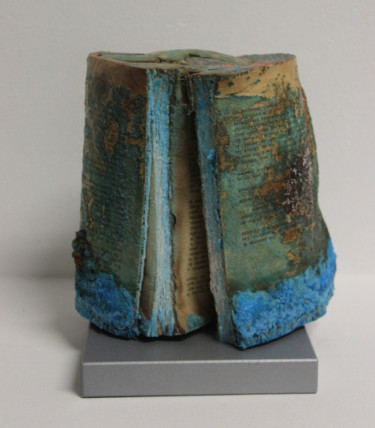 Skulptur mit dem Titel "BlockBook#crystalbl…" von Baptiste Vanweydeveldt, Original-Kunstwerk, Papier
