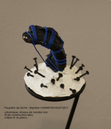 Scultura intitolato "Paupiere-de-biche-c…" da Baptiste Vanweydeveldt, Opera d'arte originale, Ceramica