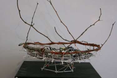 Sculpture intitulée "Canope N°0-2011" par Baptiste Vanweydeveldt, Œuvre d'art originale, Bois