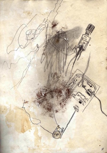 Drawing titled ""H" abécédaire russ…" by Baptiste Vanweydeveldt, Original Artwork, Ballpoint pen