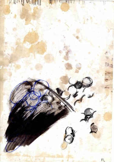 Рисунок под названием ""R" abécédaire russ…" - Baptiste Vanweydeveldt, Подлинное произведение искусства, Древесный уголь