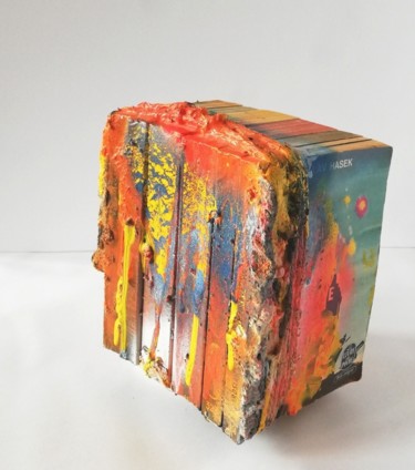 Sculpture intitulée "Blockbook#One" par Baptiste Vanweydeveldt, Œuvre d'art originale, Papier