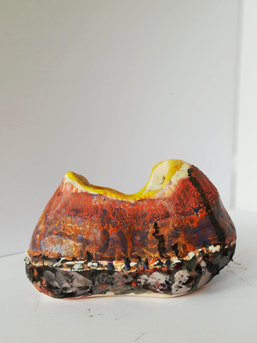 Skulptur mit dem Titel "sloppy céramiques#1…" von Baptiste Vanweydeveldt, Original-Kunstwerk, Keramik