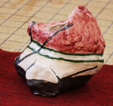 Skulptur mit dem Titel "Vertèbre 4" von Baptiste Vanweydeveldt, Original-Kunstwerk, Keramik