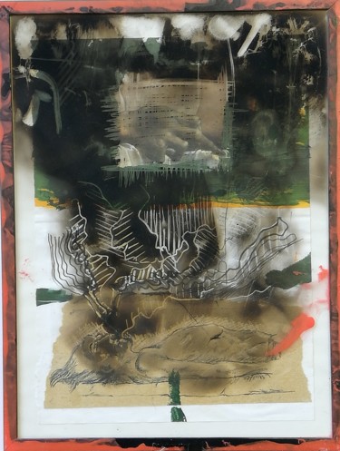 Collages getiteld "Igitur" door Baptiste Vanweydeveldt, Origineel Kunstwerk, Collages Gemonteerd op Andere stijve panelen
