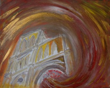 Peinture intitulée "Notre-Dame" par Baptyste, Œuvre d'art originale