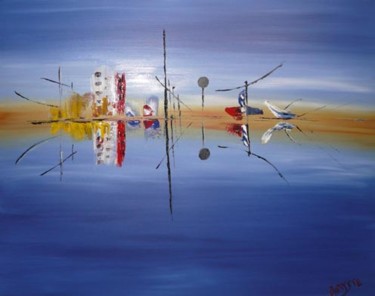 Peinture intitulée "Dubaï version reflet" par Baptyste, Œuvre d'art originale