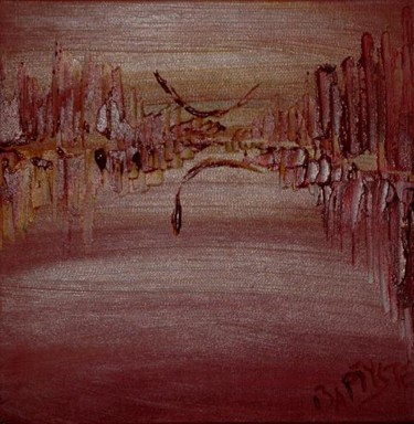 Peinture intitulée "rose du soir II" par Baptyste, Œuvre d'art originale