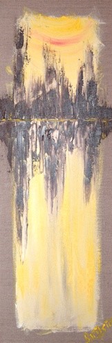 Peinture intitulée "Volcano" par Baptyste, Œuvre d'art originale
