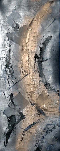 Peinture intitulée "partition en feu" par Baptyste, Œuvre d'art originale