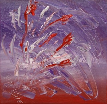 Peinture intitulée "fleur passion" par Baptyste, Œuvre d'art originale