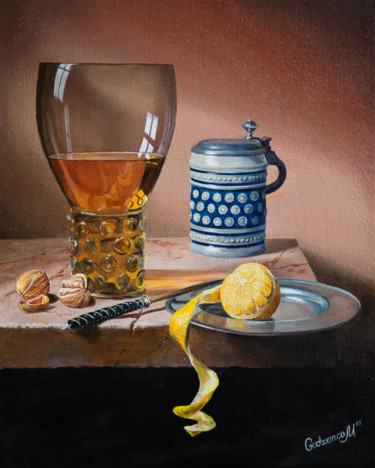 Картина под названием "Грецкий орех" - Maria Gudzenco, Подлинное произведение искусства, Масло