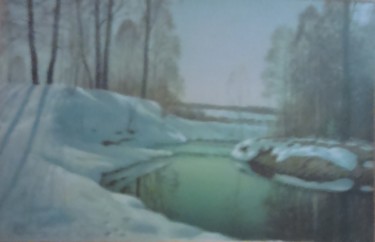 Painting titled "Благодатный покой" by Galina Baranova, Original Artwork, Oil