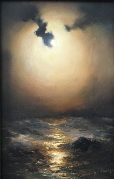 Peinture intitulée "море" par Galina Baranova, Œuvre d'art originale, Huile