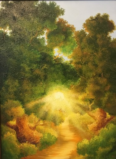 Картина под названием "Дорога, ведущая к с…" - Galina Baranova, Подлинное произведение искусства, Масло