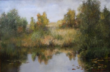 Painting titled "Начало осени" by Galina Baranova, Original Artwork, Oil