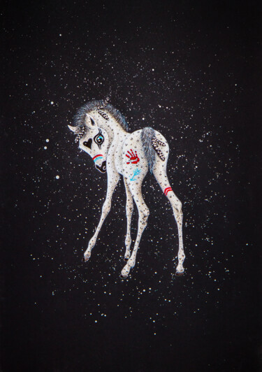 Dessin intitulée "“Star Prince”" par Bara Puletz, Œuvre d'art originale, Crayon
