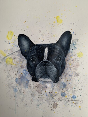 图画 标题为““Doggie Darling”” 由Bara Puletz, 原创艺术品, 水彩