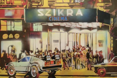Schilderij getiteld "Cinema Spark" door Zsombor Barakonyi, Origineel Kunstwerk, Acryl