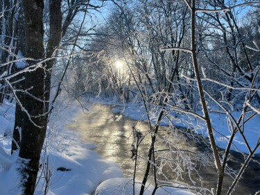 Fotografia zatytułowany „Морозное утро” autorstwa Eduard Baranov, Oryginalna praca, Fotografia cyfrowa