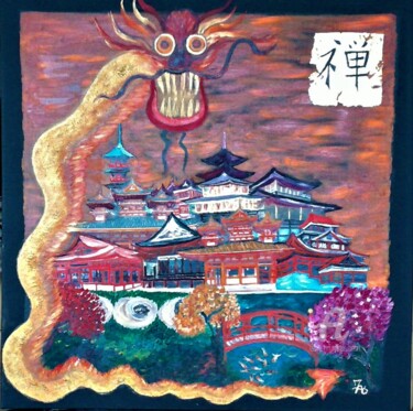 「Zen」というタイトルの絵画 Isabelle Barataudによって, オリジナルのアートワーク, オイル