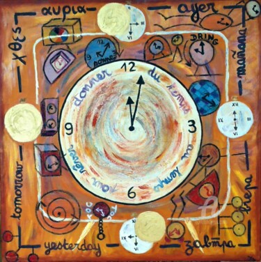 Pintura titulada "Autant de temps" por Isabelle Barataud, Obra de arte original, Oleo