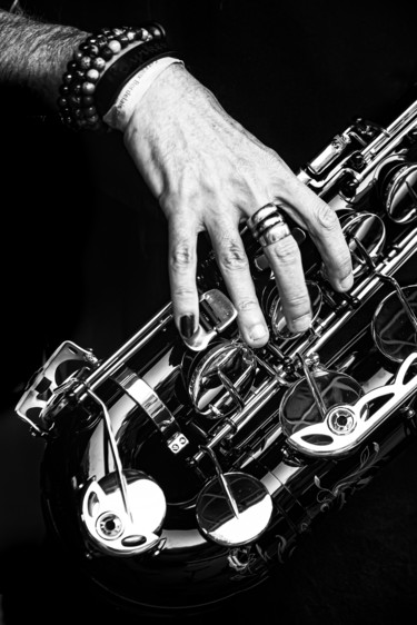 Fotografie getiteld "Saxophone" door Olivier Barau, Origineel Kunstwerk, Digitale fotografie