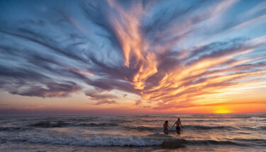 Photography titled "lovers at sunset" by Olivier Barau, Original Artwork, Digital Photography