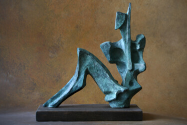「Figura in meditazio…」というタイトルの彫刻 Orazio Barbagalloによって, オリジナルのアートワーク, ブロンズ