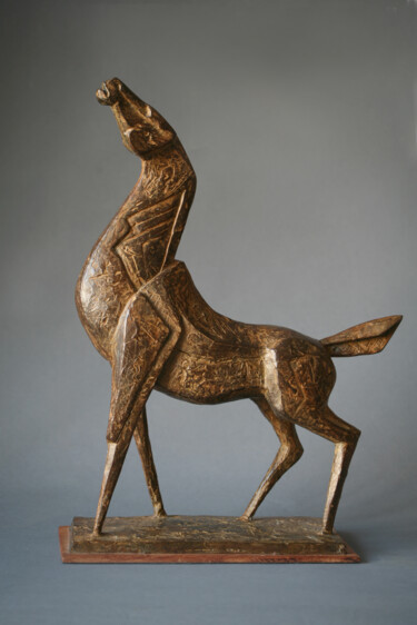 Sculptuur getiteld "CAVALLO" door Orazio Barbagallo, Origineel Kunstwerk, Bronzen