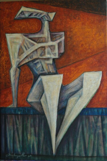 Painting titled "All'imbrunire" by Orazio Barbagallo, Original Artwork, Acrylic Mounted on Wood Stretcher frame