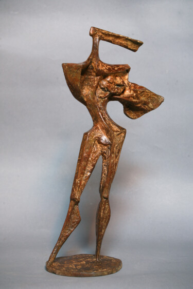 Sculpture intitulée "Nel Vento 3" par Orazio Barbagallo, Œuvre d'art originale, Bronze