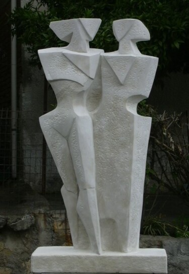 Sculpture intitulée "Coppia" par Orazio Barbagallo, Œuvre d'art originale