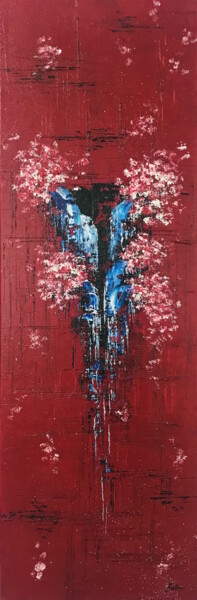 Картина под названием "Le printemps sur ma…" - Barbara ., Подлинное произведение искусства, Акрил Установлен на Деревянная р…