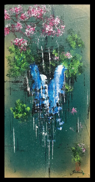 Картина под названием "Mizumi" - Barbara ., Подлинное произведение искусства, Акрил Установлен на Деревянная рама для носилок