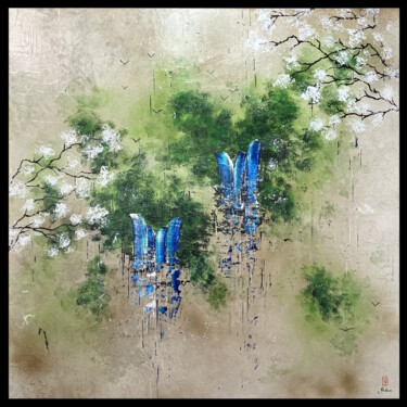 Картина под названием "Enso" - Barbara ., Подлинное произведение искусства, Акрил Установлен на Деревянная рама для носилок