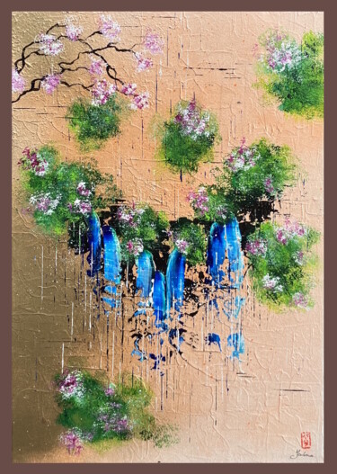 Painting titled "Shoganai" by Barbara ., Original Artwork, Acrylic Mounted on Wood Stretcher frame