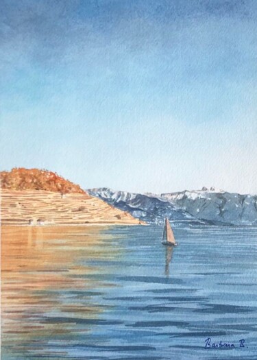 Painting titled "Viens, On Va Tirer…" by Barbara B., Original Artwork, Watercolor Mounted on Cardboard