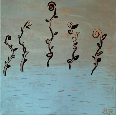 Pintura titulada "Summer Lake" por Barbara Bozsa, Obra de arte original, Acrílico Montado en Bastidor de camilla de madera