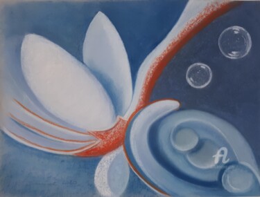 Pintura titulada "Aquarius (nach Nico…" por Barbara Dominé, Obra de arte original, Pastel