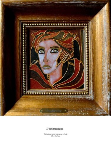 Peinture intitulée "L'Enigmatique" par Barbara E.Lezmy, Œuvre d'art originale