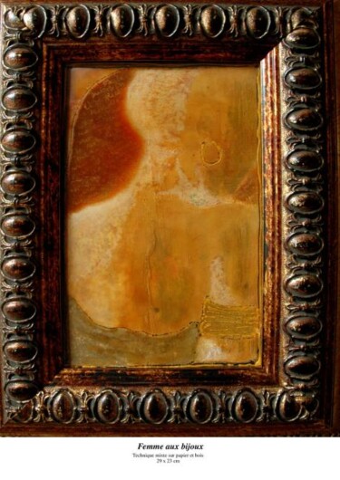 Peinture intitulée "Femme au bijou" par Barbara E.Lezmy, Œuvre d'art originale